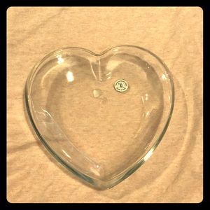 Glass heart jewelry holder